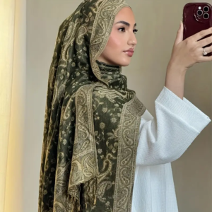 Hijab Pashmina Jacquard Verde