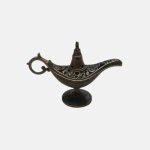 Lámpara de incienso árabe estilo clásico en metal con tapa decorativa